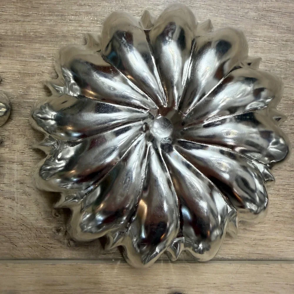 Vintage Bundt Jello‎ Pastry Molds Set 10 Fluted Flower Snowflake Shell Steel